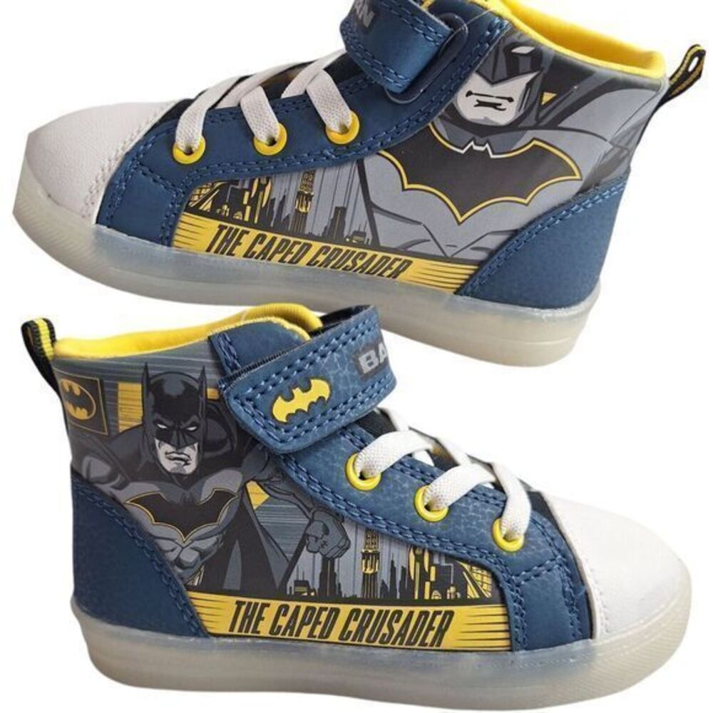 Batman High Top Shoes Size 7 (15cm) for Toddlers with Lights New